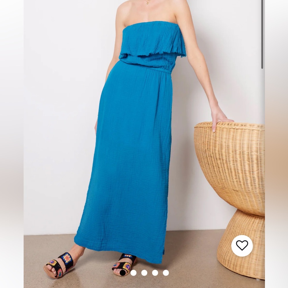Evereve Michael Stars Tara Tube Dress Pacific Blue Size XS